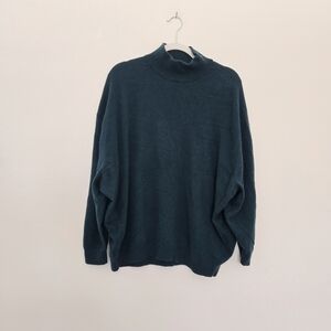 Hatch Deep Teal Turtleneck Cashmere Maternity Sweater Size 2